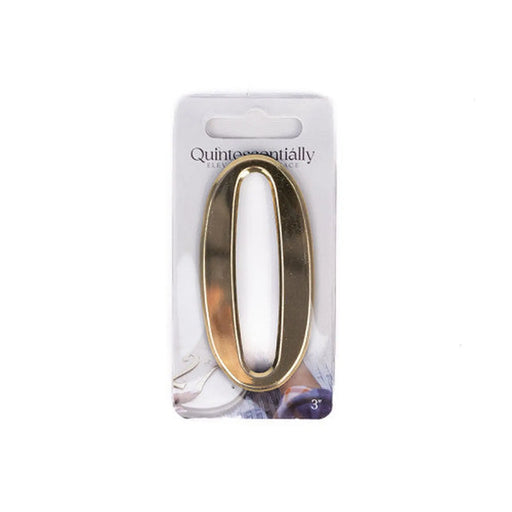 3" Gold Effect Numeral 0 - Pack of 5