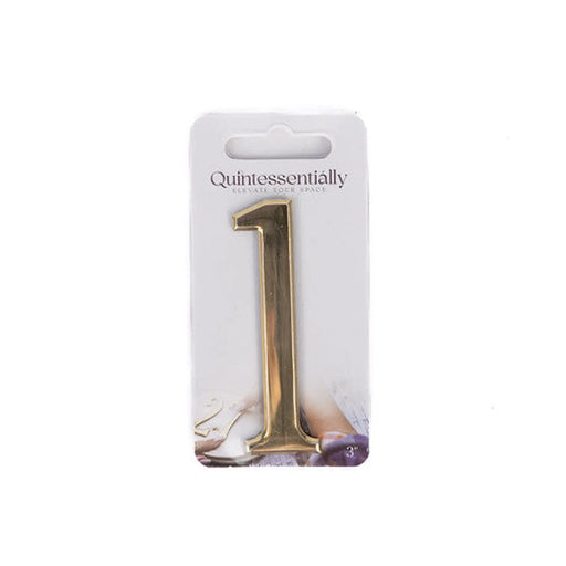 3" Gold Effect Numeral 1 - Pack of 5