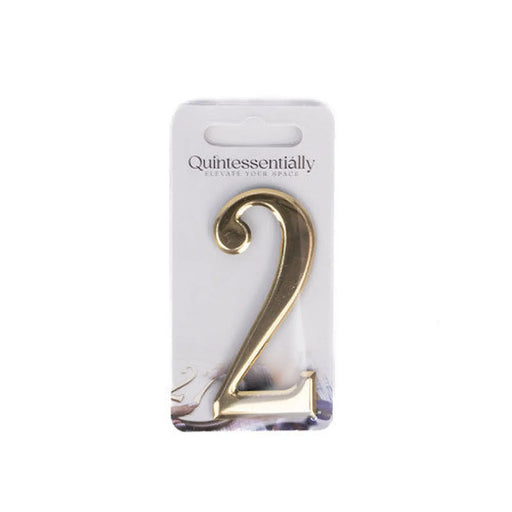 3" Gold Effect Numeral 2 - Pack of 5