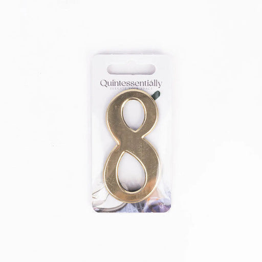 3" Gold Effect Numeral 8 - Pack of 5