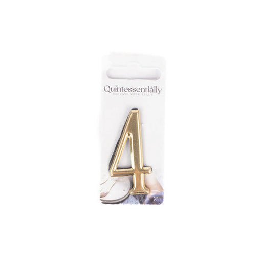 2" Gold Effect Numeral 4 - Pack of 5