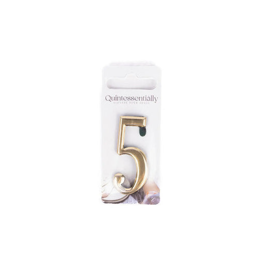 2" Gold Effect Numeral 5 - Pack of 5