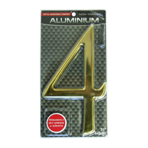 5 1/2" Gold Effect Numeral 4 - Min Order 2