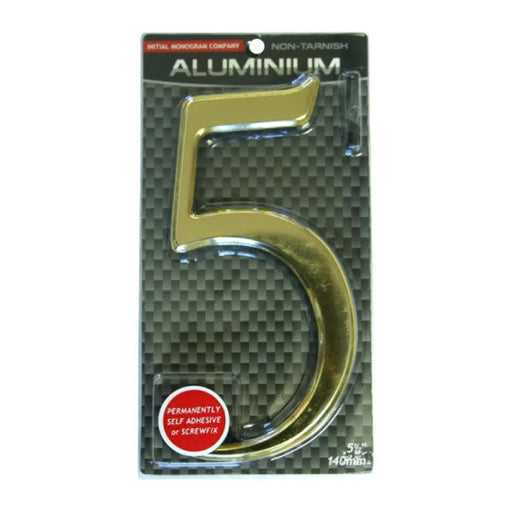 5 1/2" Gold Effect Numeral 5 - Min Order 2