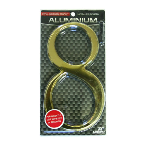 5 1/2" Gold Effect Numeral 8 - Min Order 2