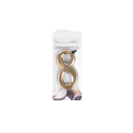 2" Gold Effect Numeral 8 - Pack of 5