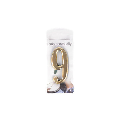 2" Gold Effect Numeral 9 - Pack of 5