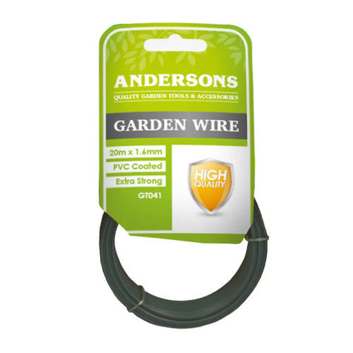 PVC Coated Garden Wire, Green, 20m x 1.6mm - Pack of 12
