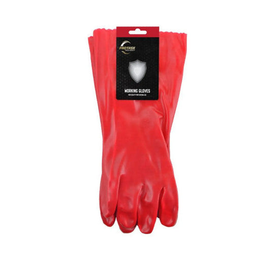 PVC Gaunlet Glove - Large - Red - Pack of 5
