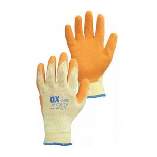 OX LATEX GRIP GLOVE- SIZE 10 - 1 PAIR - Pack of 5
