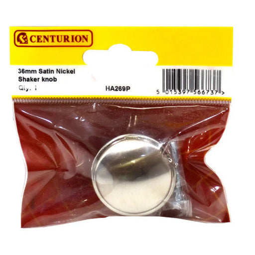 36mm Satin Nickel Shaker Knob - Pack of 5