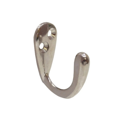 50mm Die Cast Single Wardrobe Hook - Chrome Plated - Pack of 20