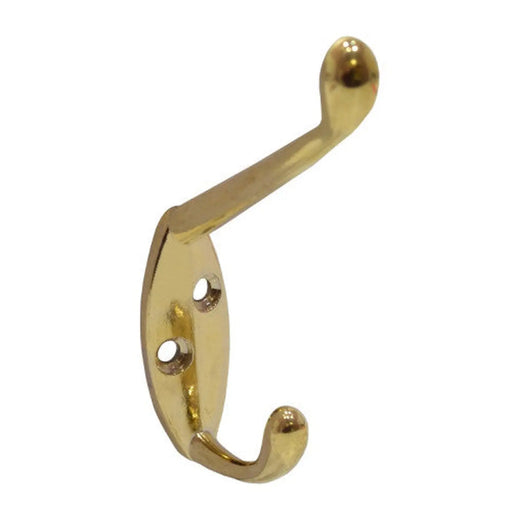 105mm Die Cast Hat & Coat Hook - Brass - Pack of 20