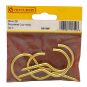50mm EB Shouldered Cup Hooks (Pack of 4) - Pack of 5