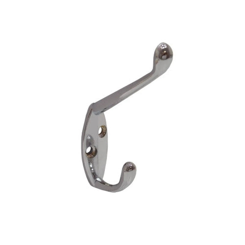 105mm Die Cast Hat & Coat Hook - Chrome Plated - Pack of 20