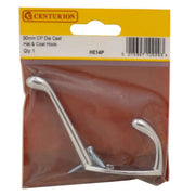 105mm Die Cast Hat & Coat Hook - Chrome Plated - Pack Qty 1 - Pack of 5