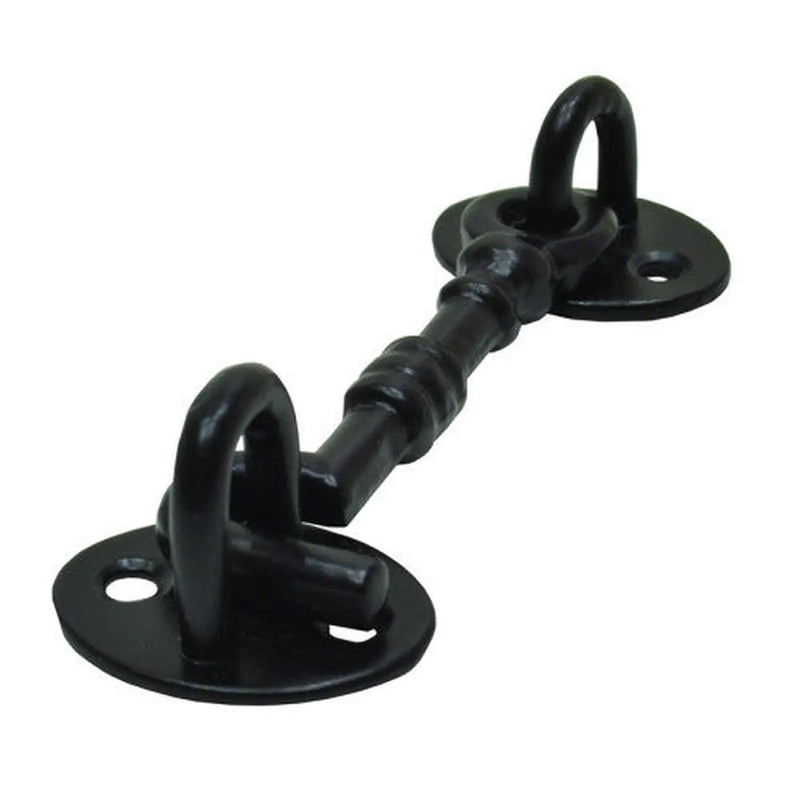 Cast Cabin Hook, Black, 100mm - Pack of 10