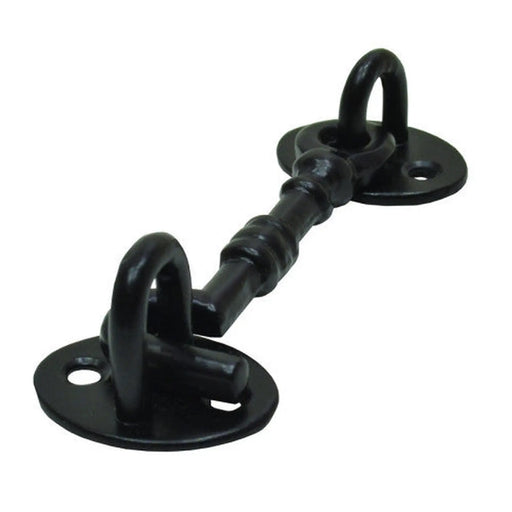 Cast Cabin Hook, Black, 100mm - Pack of 10