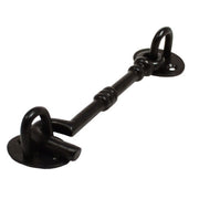 Cast Cabin Hook, Black, 150mm - Pack of 10