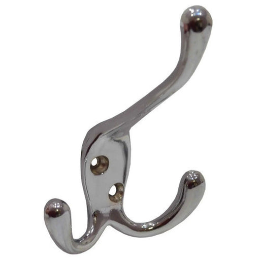 107mm Die Cast Tri Hook - Chrome Plated - Pack of 10