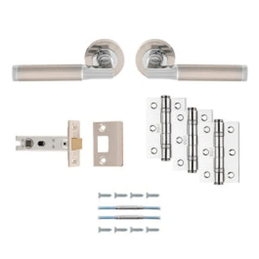 Belas Latch Pack - Ultimate Door Pack - Satin Nickel/Polished Chrome