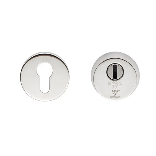 2 Star Security Escutcheon Set - Bright Stainless Steel 54