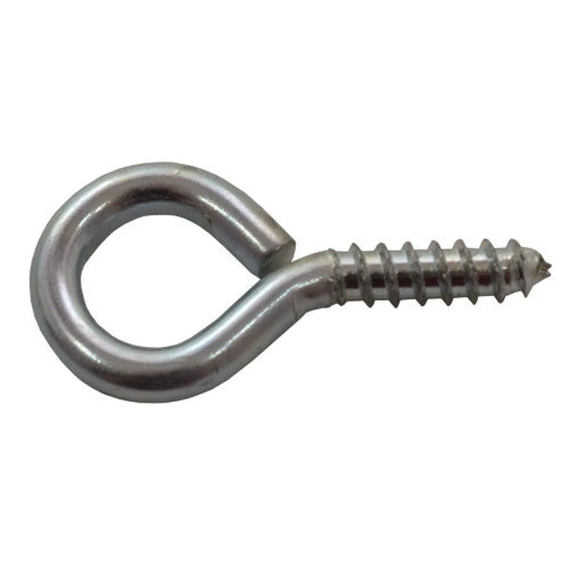 Steel Screw Eyes - Zinc Plated - 35mm x 3.6mm - Pack of 100
