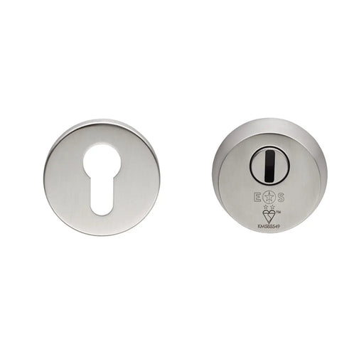 2 Star Security Escutcheon Set - Satin Stainless Steel 54