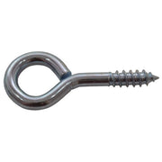 Steel Screw Eyes - Zinc Plated - 65mm x 6mm - Pack of 100