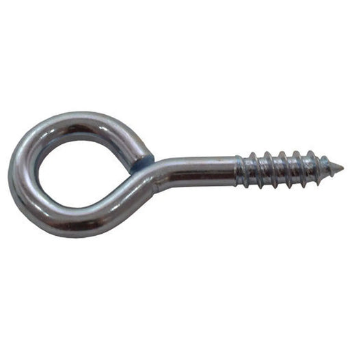 Steel Screw Eyes - Zinc Plated - 65mm x 6mm - Pack of 100