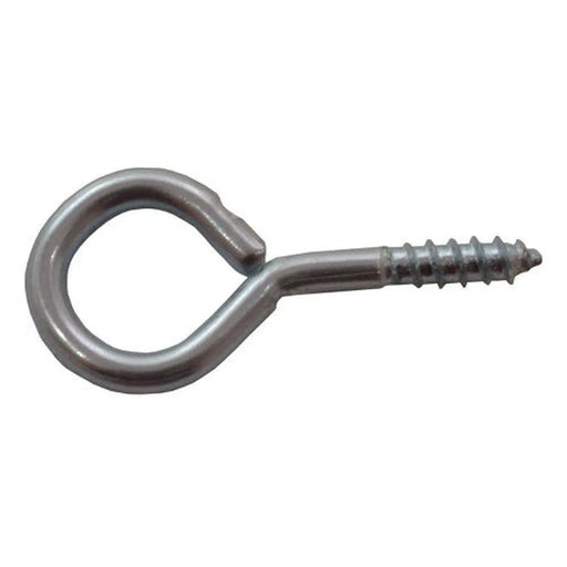 Steel Screw Eyes - Zinc Plated - 25mm x 2mm - Pack of 100