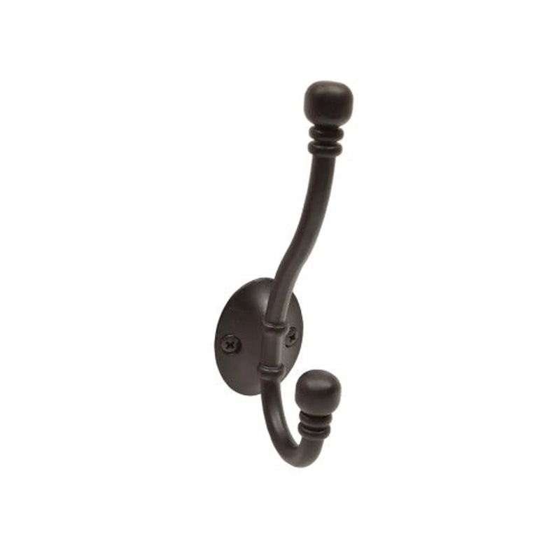 130mm Premium Ball End Hat & Coat Hook - Black - Pack of 10