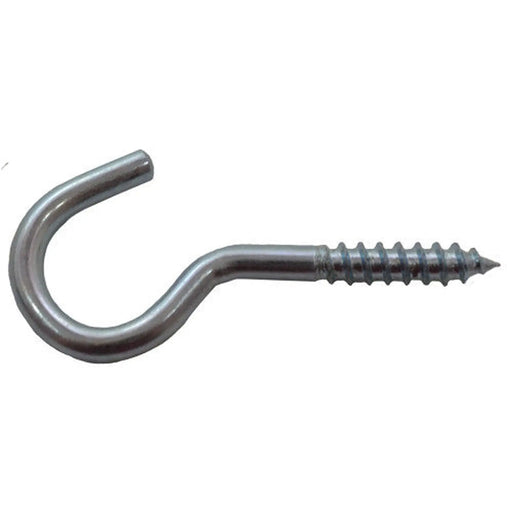 Screw Hooks - Zinc Plated - 60mm x 10mm - Pack of 100