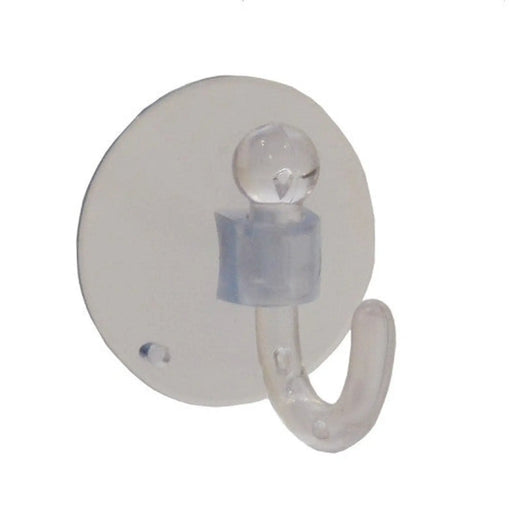 25mm Clear Plastic Suction Hook - Pack of 50