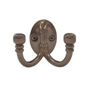 Premium Ball End Double Robe Hook - Satin Nickel - Pack of 10