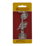 Silent Pattern Brass Cabin Hooks, Satin Nickel, 100mm - Pack of 5