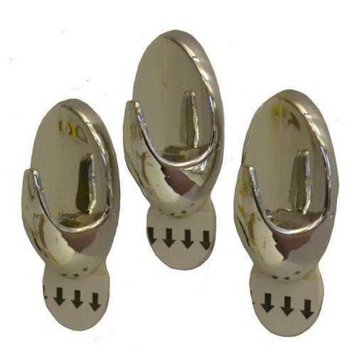 SAAO Removable Hook Chrome x3 (2911) - Min Order 4