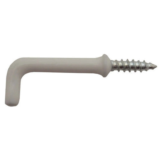 25mm White PVC Shouldered Dresser Hooks - Pack of 100