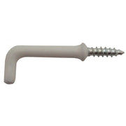32mm White PVC Shouldered Dresser Hooks - Pack of 100