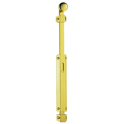 152 X 36Mm Extended Surface Bolt C/W Keep Flat & Angled Mortice Keeps - Polished Brass 150MM