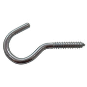 Steel Screw Hooks - Zinc Plated - 100mm x 18mm - Pack of 50