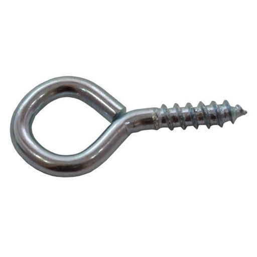 Steel Screw Eyes - Zinc Plated - 30mm x 3mm - Pack of 100