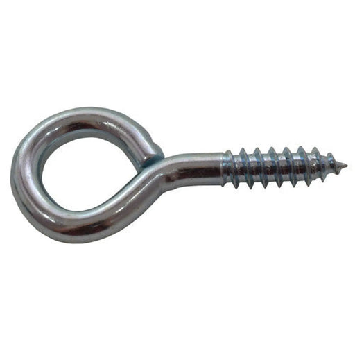 Steel Screw Eyes - Zinc Plated - 75mm x 18mm - Pack of 50