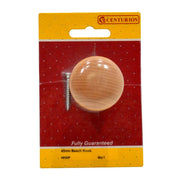 Beech Knobs, 45mm Dia. - Pack of 5