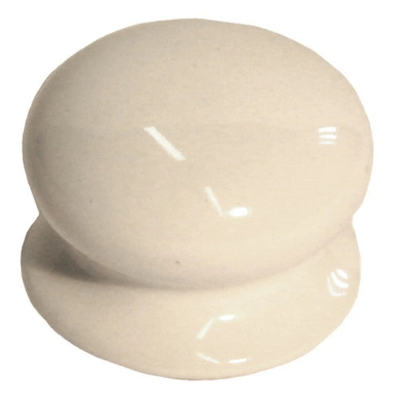 Porcelain Cupboard and Wardrobe Knobs, White, 50mm Dia. - Pack of 10
