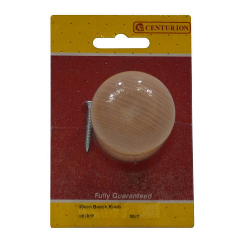 50mm Beech Knob - Pack of 5