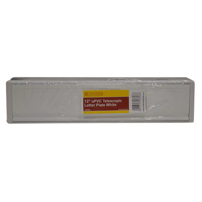 uPVC Telescopic Letter Plate, White, 305mm - Pack of 5
