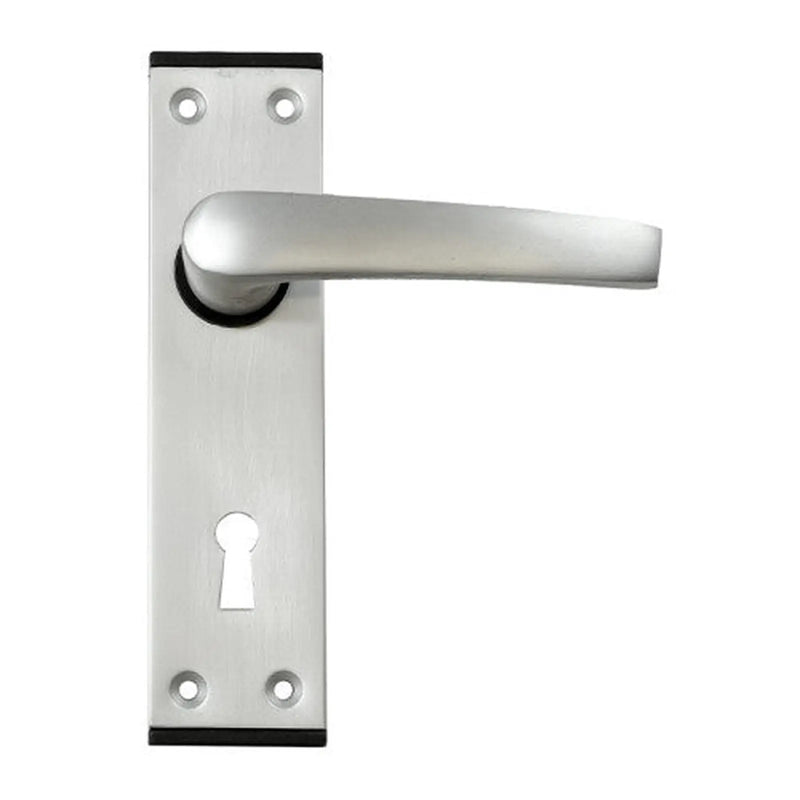 Oxford Lever Lock Set, Satin Anodised Aluminium, 143mm x 38mm - Pack of 5