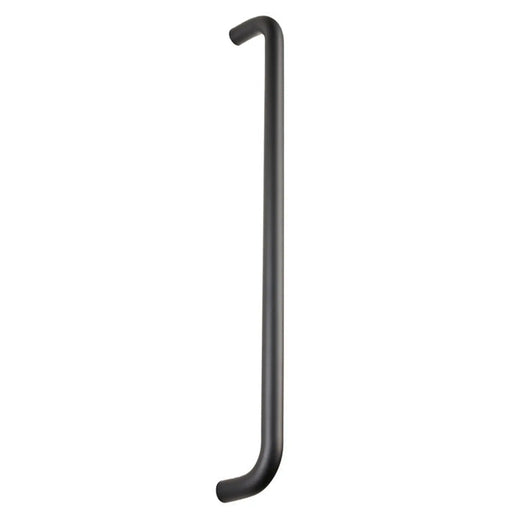 19Mm Dia. D Pull Handle - 450Mm C/C - Bolt Through Fixing - Matt Black
