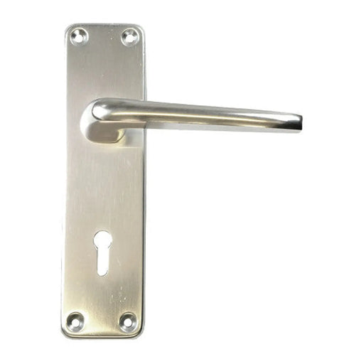 Lincoln Lever Lock Set, Polished Anodised Aluminium, 150mm x 40mm - Pack of 5